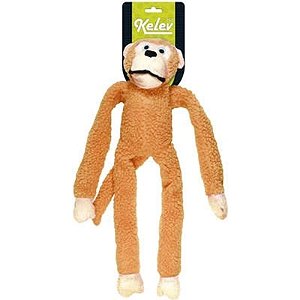 Brinquedo Jambo Mordedor Pelucia Macaco Kelev Laranja - Médio
