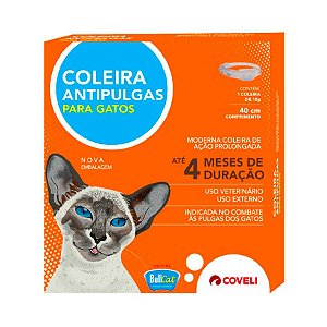 Coleira Antipulgas Coveli Bullcat para Gatos