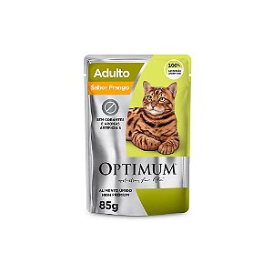 Ração Úmida Optimum Sachê para Gatos Adultos Frango - 85g