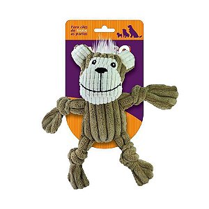 Brinquedo Jambo Mini Knot Monkey Marrom para Cães - JB25346N