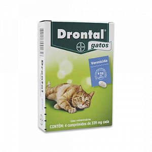 Vermífugo Drontal Gatos 4 Kg Caixa - 4 Comprimidos