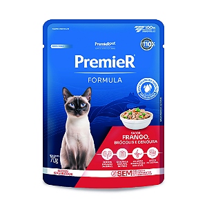 Ração Úmida Premier Fórmula Gourmet Gatos Adultos Castrados Sabor Frango - 70g