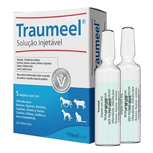 Traumeel uso Veterinario - Injetavel 5ml c/ 5 Ampolas