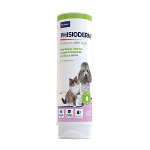 Shampoo Hidratante Virbac Phisioderm Pele Seca para Cães e Gatos - 500ml