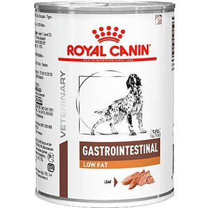 Ração Úmida Royal Canin Lata Veterinary Diet Gastrointestinal Low Fat para Cães Adultos - 420 g