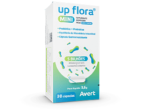 Suplemento Up Flora Mini para Cães e Gatos - 30 Cápsulas