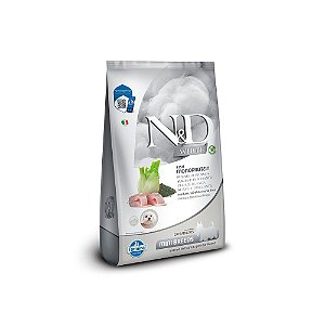 Ração Farmina N&D White para Cães Adultos de Porte Mini Sabor Merluza, Spirulina e Erva Doce - 2Kg