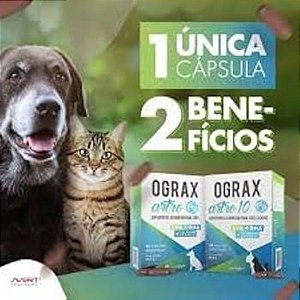Suplemento Ograx Artro 10 Avert p/ Cães e Gatos - 30 cápsulas