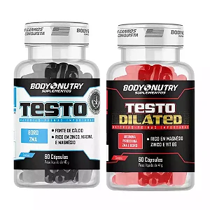 Kit Testo, Body Nutry + Testo Dilated - Vas*dilatador, 60 Cápsulas, Body Nutry