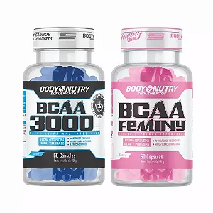 Kit Aminoácidos - 1 BCAA 60 Cápsulas BN + 1 BCAA Feminy BN