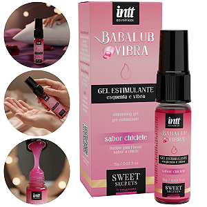 Gel Estimulante Babalub Vibra Hot Intt Sabor Chiclete 15gr