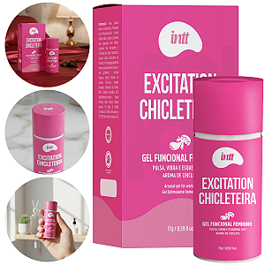 Gel Estimulante Beijável Excitation Chicleteira Intt Pulsa Vibra e Aquece 17gr