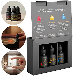 Kit Meu Primeiro Anal Intt 3 em 1 24ml – Gloss, Gel Dessensibilizante e Lubrificante Blueberry