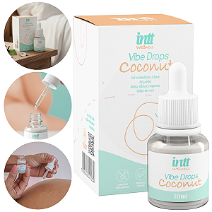 Gel Estimulante Intt Vibe Drops Coconut 10ml Vibra, Pulsa e Esquenta