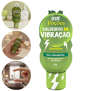 Gel Excitante Poção Caldeirão da Vibração Intt Sabor Groselha 15gr