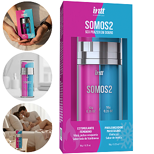 Estimulante e Prolongador Somos 2 Intt Franbuesa e Menta 20g