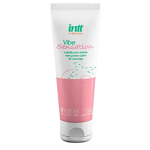Lubrificante Íntimo Vibe Sensation Intt Sabor Morango 50ml