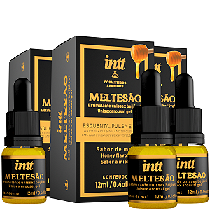 Meltesão Estimulante Beijável Intt Sabor Mel 12ml - Kit 3 und