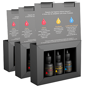 Kit Primeiro Anal Intt Gloss Facilitador e Lubrificante 24ml - Kit 3 und