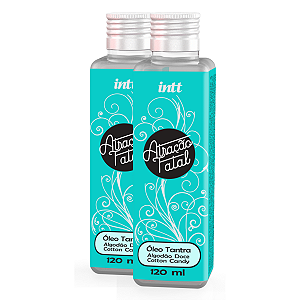 Atração Fatal Óleo Tantra Intt Algodão Doce 120ml - Kit 2 und
