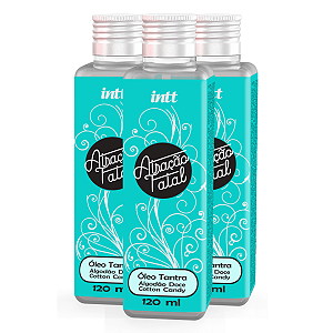 Atração Fatal Óleo Tantra Intt Algodão Doce 120ml - Kit 3 und