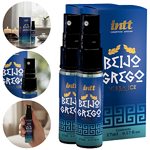 Gel Estimulante Beijo Grego Vibra Ice Intt Spray 17ml - Kit 2 und