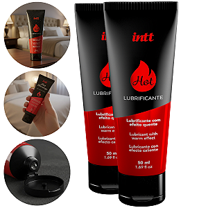 Gel Deslizante Hot Morango Intt Sabor Morango 50g - Kit 2 und