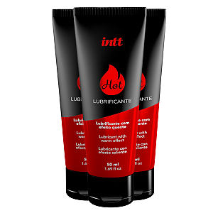 Gel Deslizante Hot Morango Intt Sabor Morango 50g - Kit 3 und