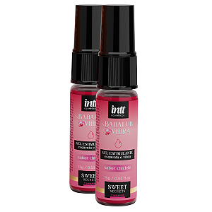 Babalub Vibra Hot Gel Estimulante Unissex Intt Chiclete 15gr - Kit 2 und