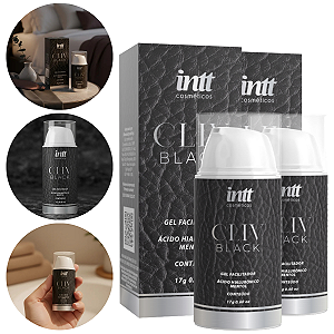 Cliv Black Gel Facilitador Intt Acido Hialurônico Mentol  17g - Kit 2 und