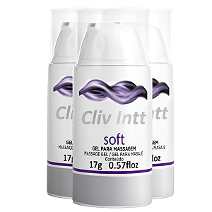 Cliv Soft Gel Dessensibilizante Intt para Massagem 17g - Kit 3 und