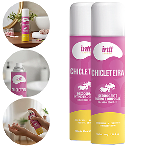 Desodorante Intimo Chicleteira Intt Aroma Chiclete 166ml/90g - Kit 2 und