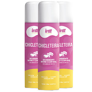 Desodorante Intimo Chicleteira Intt Aroma Chiclete 166ml/90g - Kit 3 und