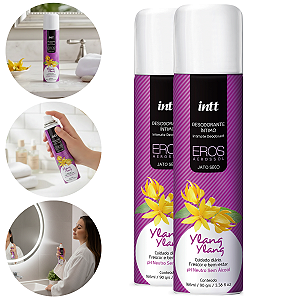 Desodorante Íntimo Eros Intt Ylang Ylang 166ml/90g - Kit 2 und
