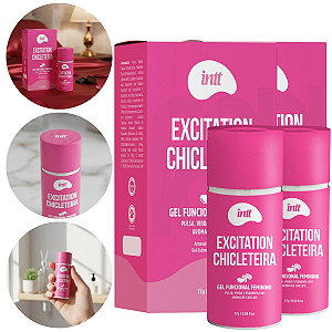 Gel Estimulante Excitation Chicleteira Intt Chiclete 17g - Kit 2 und