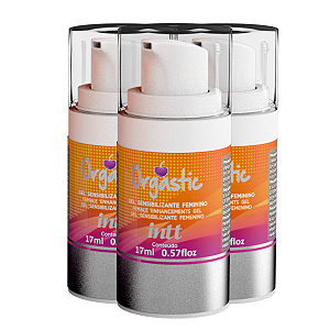 Orgastic Gel Sensibilizante Feminino Intt 17ml - Kit 3 und
