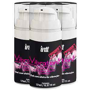Vibration Power Lubrificante Vibra Intt Sabor Chiclete 17ml - Kit 3 und