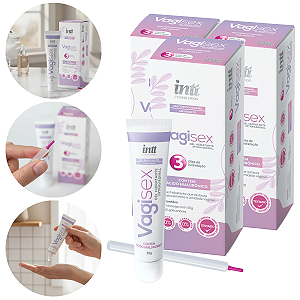 Vagisex Gel Hidratante Intravaginal Restaurador Intt 30g - Kit 3 und