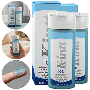 K-Ice  Lubrificante Corporal Intt Base de Água 100ml - Kit 2 und