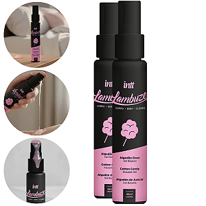 Lambuze Gel Beijável Intt Algodão Doce 55ml - Kit 2 und