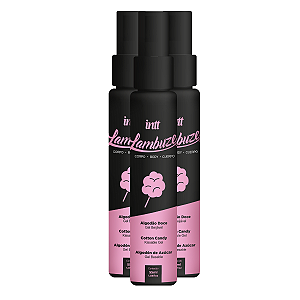 Lambuze Gel Beijável Intt Algodão Doce 55ml - Kit 3 und