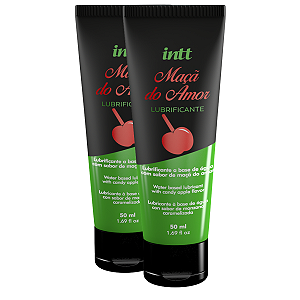 Lubrificante Maçã do Amor Intt A Base de Água 50ml - Kit 2 und