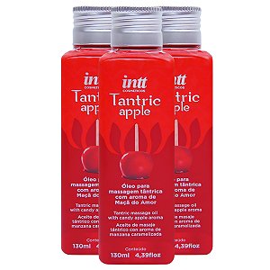 Tantric Apple Óleo Massagem Tântrica Intt Maçã do Amor 130ml - Kit 3 und