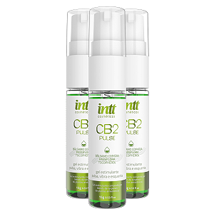 CB2 Pulse Gel Estimulante Vibra e Esquenta Intt 15g - Kit3 und