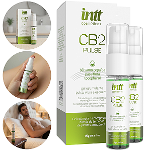 CB2 Pulse Gel Estimulante Vibra e Esquenta Intt 15g Kit 2 und