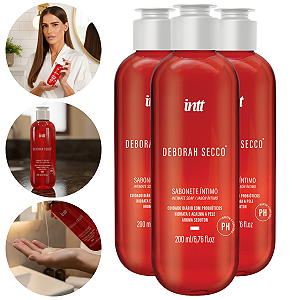 Sabonete Íntimo Déborah Secco Com Probióticos Intt 200ml - Kit 3 und
