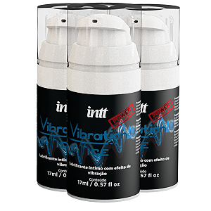 Vibration Power Lubrificante Vibra Intt Sabor Menta Ice 17ml - Kit 3 und