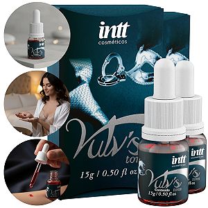 Vulv's Tons Esquenta e Lubrifica Intt Sabor Vinho Tinto 15g - Kit 2 und