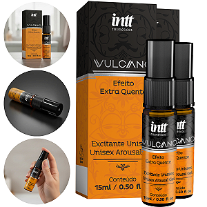 Vulcano Excitante Efeito Extra Quente Intt 15ml - Kit 2 und
