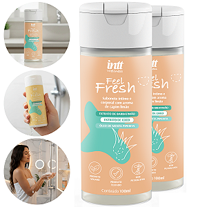Feel Fresh Sabonete Líquido Íntimo e Corporal Intt Capim Limão 100ml - Kit 2 und
